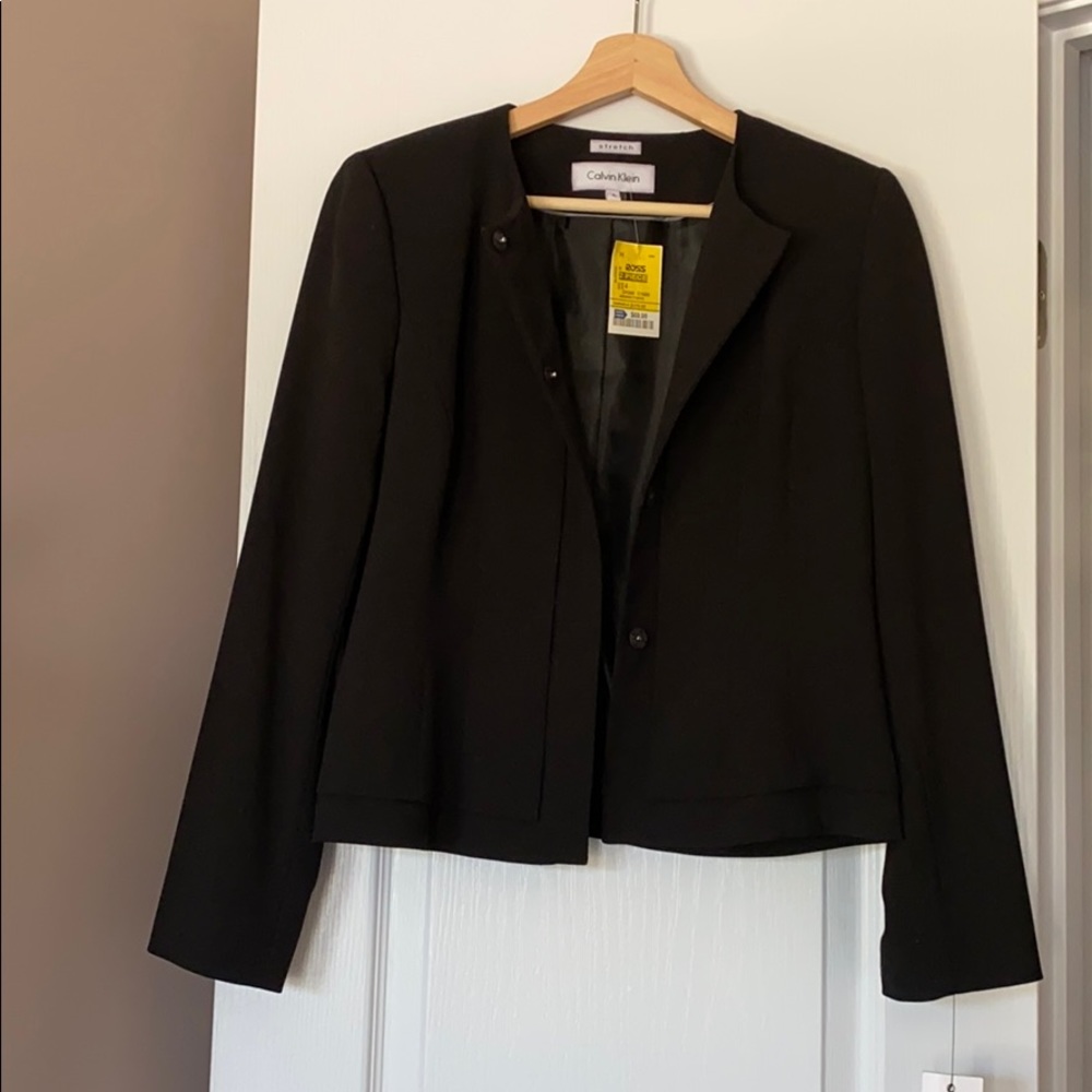Black Calvin Klein suit jacket